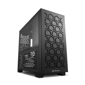   Sharkoon Számítógépház - MS-Y1000 Black (fekete; fekete belső; alsó táp; mATX; mITX; 2xUSB3.0; I/O)