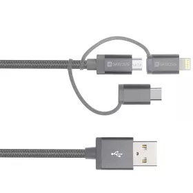   SKROSS Steel line 3in1 (Micro/Type-C/Lightning) 1m USB kábel