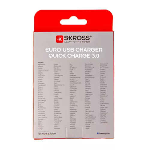 SKROSS EU USB 3.0 gyorstöltő 3A max.