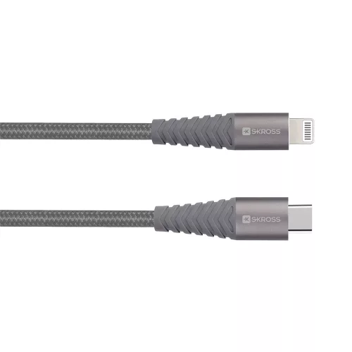 SKROSS Steel Line Lightning - Type-C kábel 1m