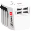 SKROSS MUV USB világutazó hálózati csatlakozó átalakító  és 4* USB töltő (4  USB A bemenettel)