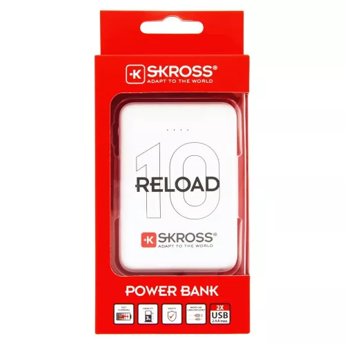 SKROSS Reload10 10Ah power bank USB/microUSB kábellel, két kimenettel