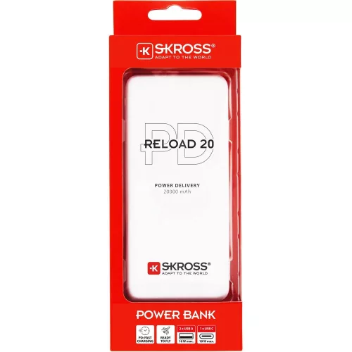 SKROSS Reload20 20Ah power bank USB/microUSB kábellel, két kimenettel