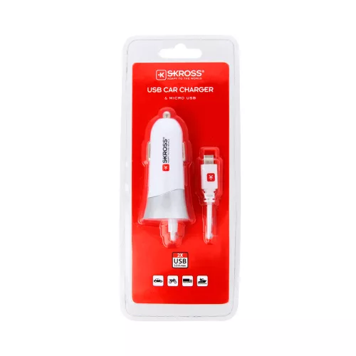 SKROSS autós USB töltő és MICRO USB kábel