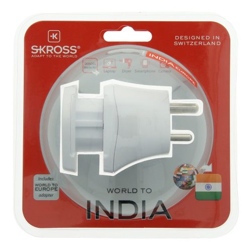 SKROSS csatlakozó átalakító Indiába utazóknak
