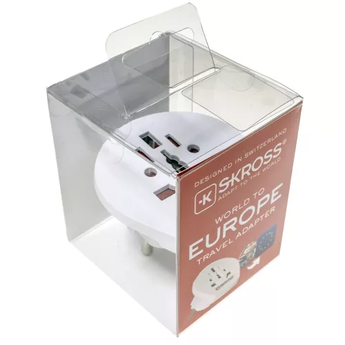 SKROSS 1.500211-2 World to Europe - csatlakozó átalakító európába utazóknak (dobozos)
