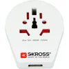 SKROSS 1.500260 World to Europe USB - csatlakozó átalakító európába utazóknak + USB