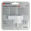 SKROSS 1.500260 World to Europe USB - csatlakozó átalakító európába utazóknak + USB