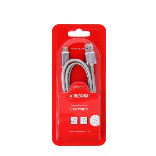 SKROSS Steel Line Type C 1m USB 3.0 kábel