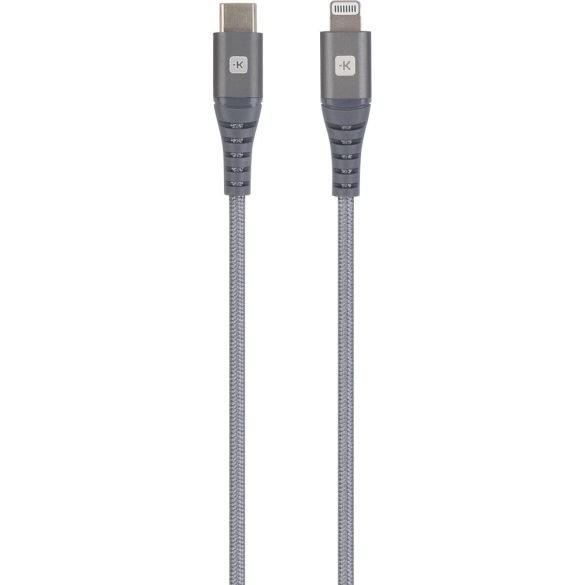 SKROSS Steel Line szinkronkábel USB-C és Lighting csatlakozóval - 120 cm