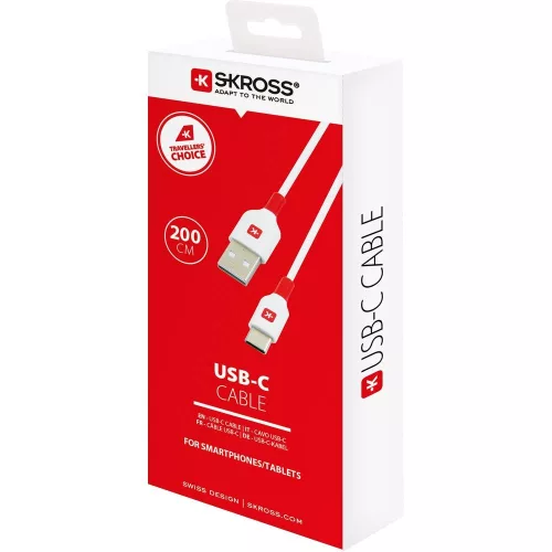 SKROSS szinkronkábel USB-C és  USB-C csatlakozóval - 200 cm