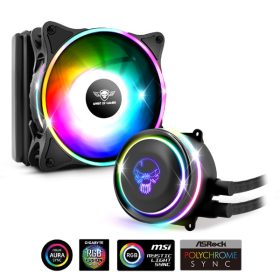   SPIRIT OF GAMER SOG-LC120RGB spirit of gamer cpu water cooler - liquid force 120 mm argb (25db; 1600 rpm; 1x12cm)