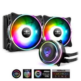   SPIRIT OF GAMER SOG-LC240RGB spirit of gamer cpu water cooler - liquid force 240 mm argb (25db; 1600 rpm; 2x12cm)