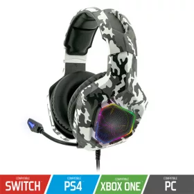   Spirit of Gamer Fejhallgató - ELITE H50 Arctic (MultiPlatform, RGB, 3.5mm Jack, mikrofon, hangerőszabályzó, nagy-párnás)