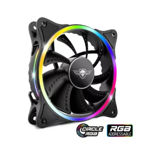   Spirit of Gamer Cooler 12cm - CIRCLE RGB V120EX (25,3dB; max. 39,6 m3/h; 3pin csatlakozó(Molex); ház hűtésre, RGB LED)