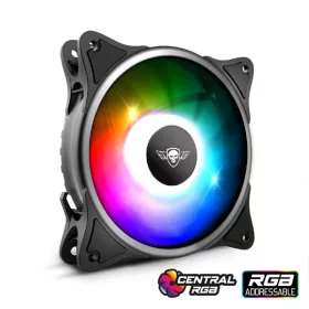   Spirit of Gamer Cooler 12cm - CENTRAL RGB V120IN (25,3dB; max. 39,6 m3/h; 3pin csatlakozó(Molex); ház hűtésre, RGB LED)