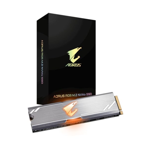Gigabyte SSD - 256GB AORUS RGB (M.2 2280, PCIe 3.0 x4, NVMe1.3, r:3100 MB/s; w:1050 MB/s)