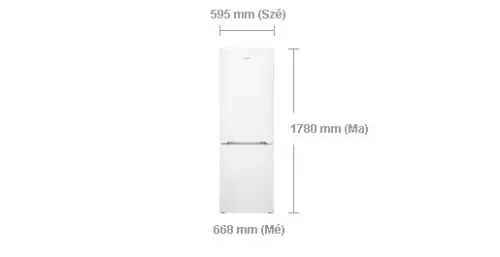 Samsung RB30J3000WW/EF Alulfagyasztós hűtőszekrény
