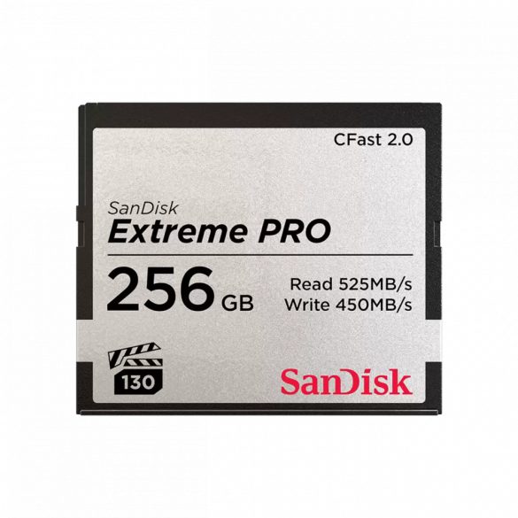 SanDisk CFAST 2.0 Extreme PRO kártya 256GB, 525MB/S, VPG130 (173445)