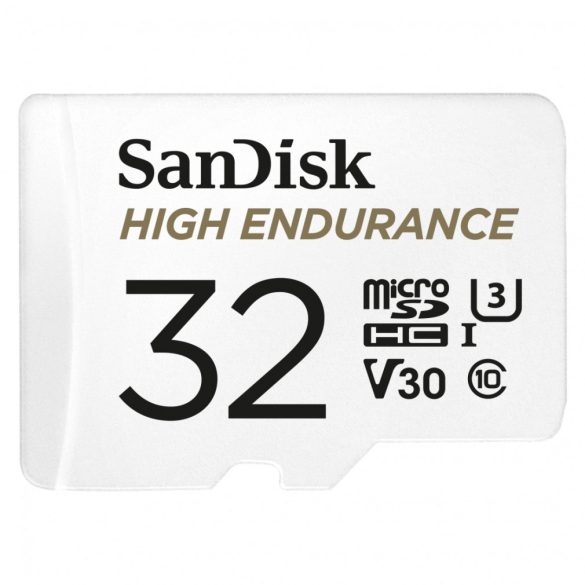 SanDisk MICRO SDHC kártya HIGH ENDURANCE 32GB,100 MB/S,C10,U3,V30 (183565)