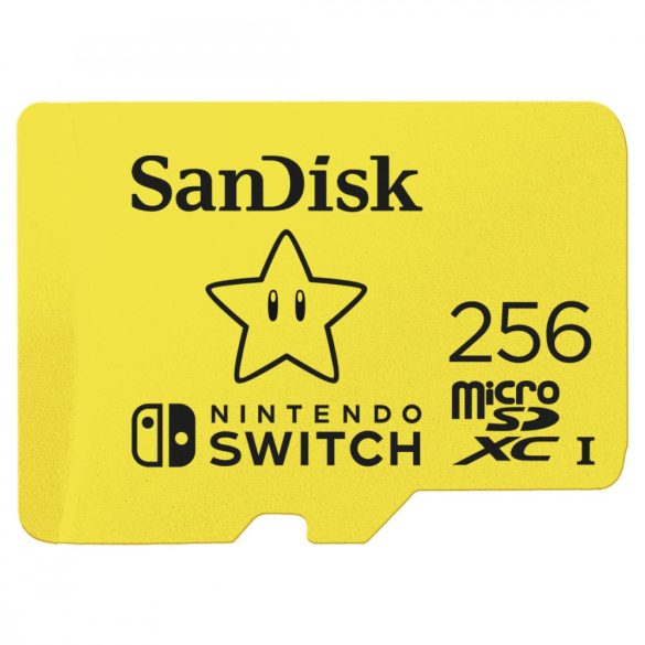 SanDisk microSDXC kártya NINTENDO SWITCH 256GB, 100MB/s, U3, C10, A1, UHS-1 (183573)