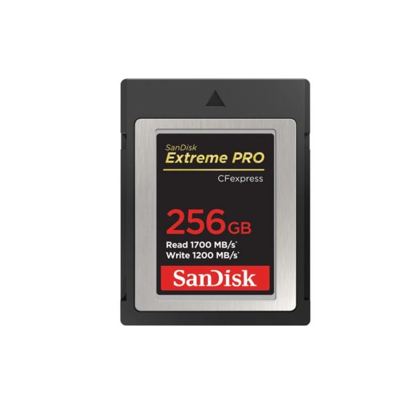 SanDisk CFEXPRESS EXTREME PRO® kártya 256GB, Type B, 1700MB/s, 1200MB/s, (186486)