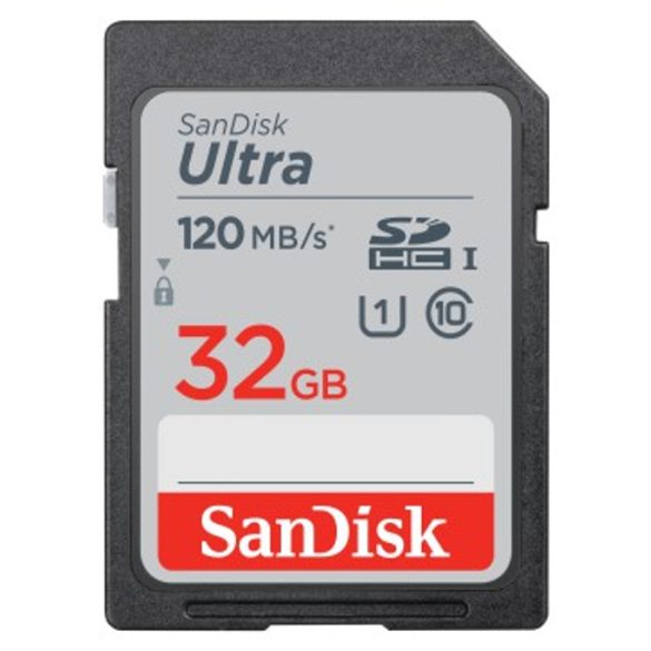 SanDisk SDHC ULTRA kártya 32GB, 120MB/s, CL10, UHS-I (186496)