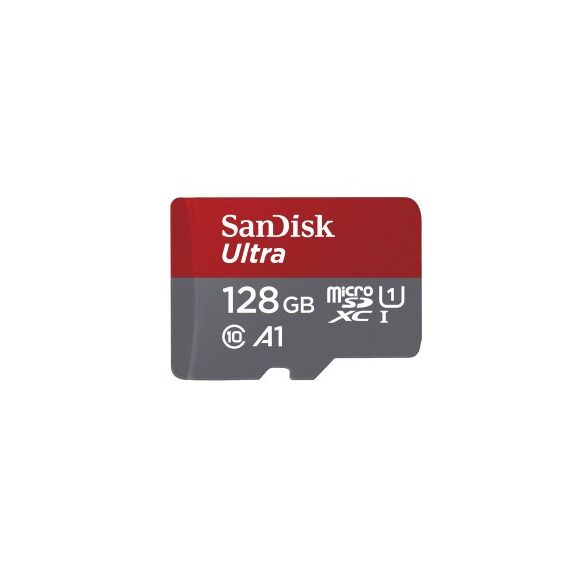 SanDisk miscroSD ULTRA®kártya 128GB,120MB/s, A1,Class 10, UHS-I (186502)