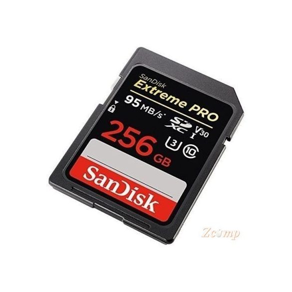 SanDisk Extreme Pro SDXC memóriakártya 256GB, 95MB/s, UHS-I, V30 (173371)