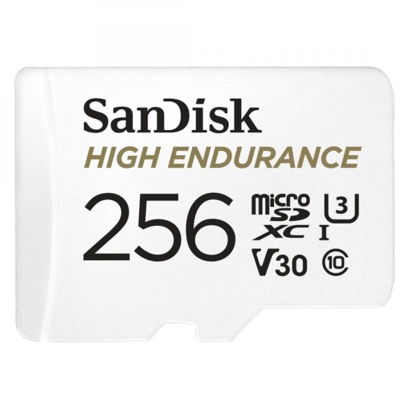 SanDisk High Endurance microSDXC memóriakártya 256GB, 100 MB/s, C10, U3, V30 (183568)