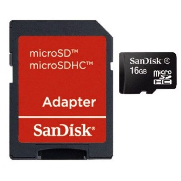 SanDisk microSDHC 16 GB adapterrel (46992) SDSDQB-016G-B35