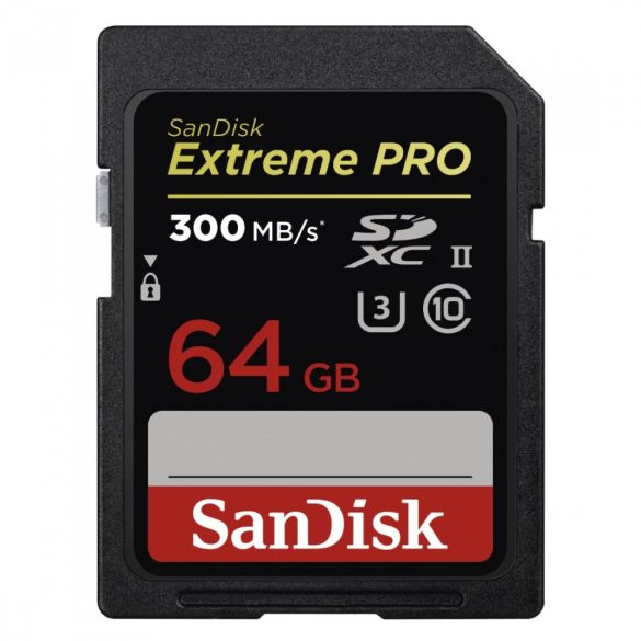SanDisk SDXC Extreme  Pro 64 GB, 300 MB/S, UHS-II memóriakártya (173374) SDSDXPK-064G-GN4IN