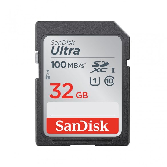SanDisk SDXC Ultra kártya 32GB, 100MB/s CL10 UHS-I (186468)