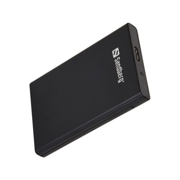 Sandberg Külső HDD Ház - USB 3.0 to SATA Box 2.5" (fekete; 2,5" Sata HDD max 9,5mm;  5Gbit/s)