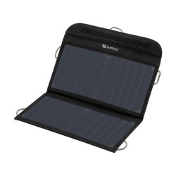   Sandberg Telefon töltő Napelemes - Solar Charger 13W 2xUSB (2x 5V 1A v. 1x 5V 2.1A; fekete)