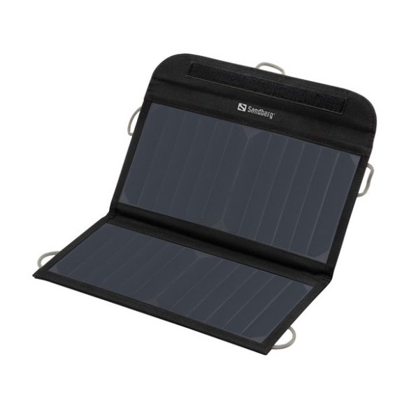 Sandberg Telefon töltő Napelemes - Solar Charger 13W 2xUSB (2x 5V 1A v. 1x 5V 2.1A; fekete)