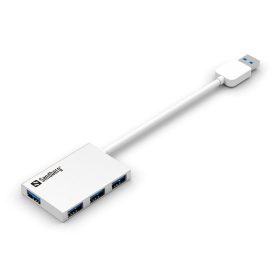   Sandberg USB Hub - USB 3.0 Pocket Hub 4 port (ezüst; 4port USB3.0, aluminium)