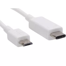   Sandberg Kábel - USB-C to MicroUSB (1m; fehér; USB-C bemenet; micro USB (apa) kimenet)