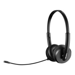   Sandberg Fejhallgató - USB Office Headset Saver (mikrofon; USB; hangerő szabályzó; 1,5m kábel; fekete)