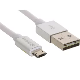   Sandberg Kábel - MicroUSB Reversible (1m; ezüst; megfordítható csatlakozók; USB-A apa bemenet; microUSB apa kimenet)