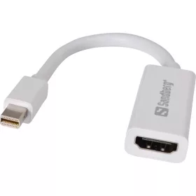   Sandberg Kábel Átalakító - MiniDisplayPort - HDMI (DisplayPort 1.2 apa - HDMI 1.4b 4K30 anya; fehér)