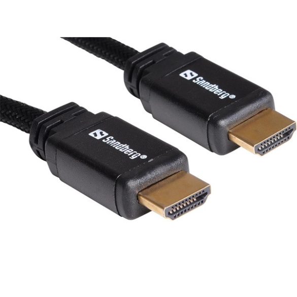Sandberg Kábel - HDMI (2m; HDMI 2.0; 4K-UHD; fekete)