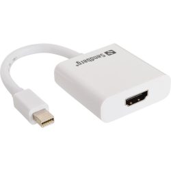   Sandberg Kábel Átalakító - MiniDisplayPort - HDMI (DisplayPort 1.2 apa - HDMI 2.0 4K60 anya; fehér)