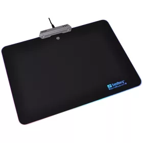   Sandberg Egérpad - Touch RGB Mousepad Aluminium (34x24,5x0,25cm; 7 LED világítás; alumínium; fekete)