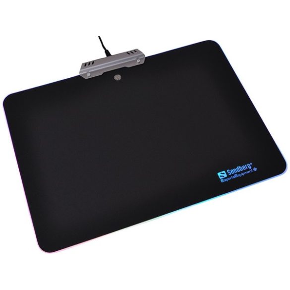 Sandberg Egérpad - Touch RGB Mousepad Aluminium (34x24,5x0,25cm; 7 LED világítás; alumínium; fekete)