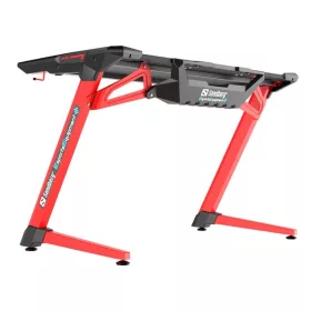   Sandberg Gamer Asztal - Fighter Gaming Desk 2 (Fa lap, fém lábak; fekete-vörös; 120x64x77 cm)