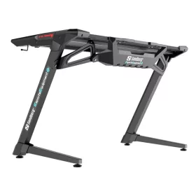   Sandberg Gamer Asztal - Fighter Gaming Desk 2 (Fa lap, fém lábak; fekete; 120x64x77 cm)