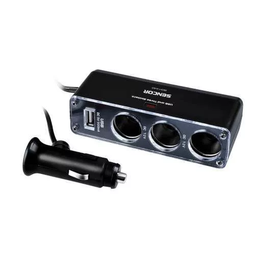 Sencor SCH440 USB töltő és szivargyújtó elosztó