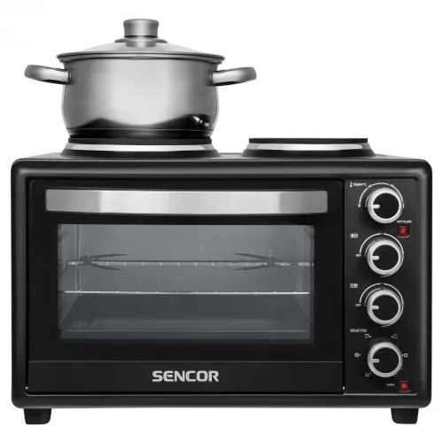 Sencor SEO2828BK Elektromos sütő 2 db főzőlappal