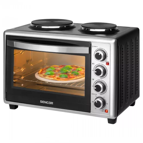 Sencor SEO3628SS elektromos sütő 2 db főzőlappal